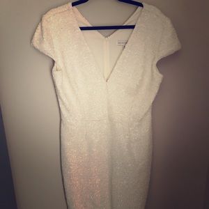 Dress the population XL white sequin dress